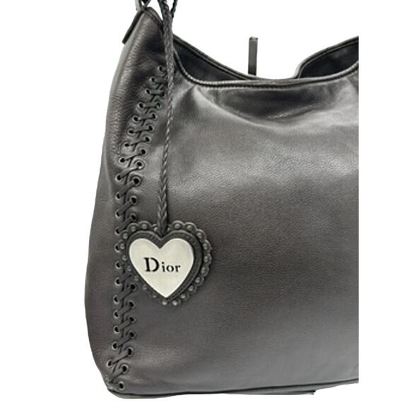 Christian Dior Brown Leather Ethnic Charm Tote*BEAUTIFUL SOFT LEATHER! - Picture 14 of 15